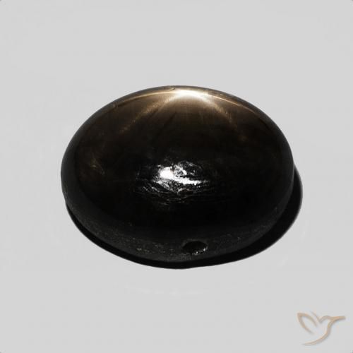 Zaffiro stellato Nero naturale da 7.59 ct, Ovale, Opaco