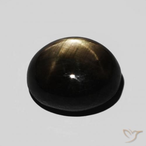 Zaffiro stellato Nero naturale da 8.75 ct, Ovale, Opaco