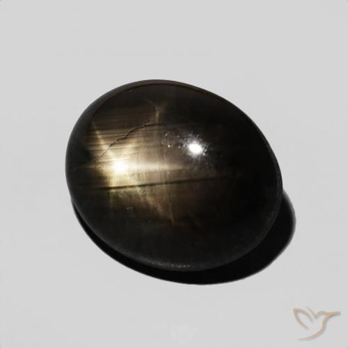 Zaffiro stellato Nero naturale da 6.83 ct, Ovale, Opaco