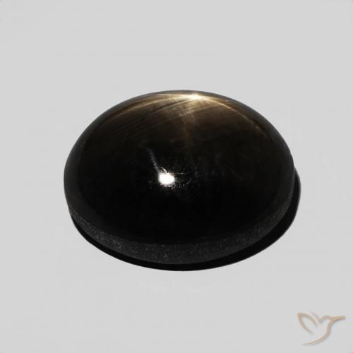 Zaffiro stellato Nero naturale da 6.83 ct, Ovale, Opaco