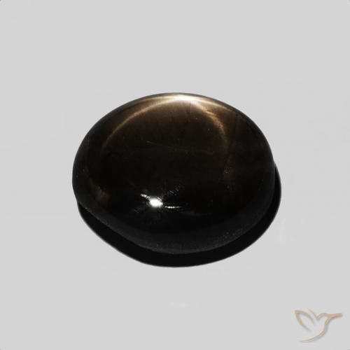 Zaffiro stellato Nero naturale da 5.39 ct, Ovale, Opaco
