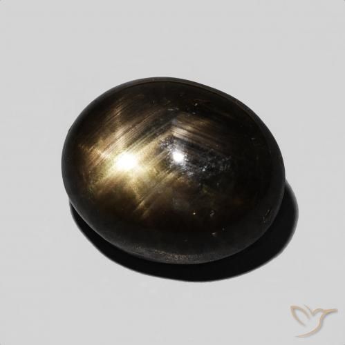 Zaffiro stellato Nero naturale da 9.54 ct, Ovale, Opaco