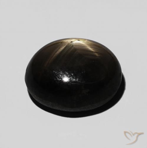 Zaffiro stellato Nero naturale da 9.54 ct, Ovale, Opaco