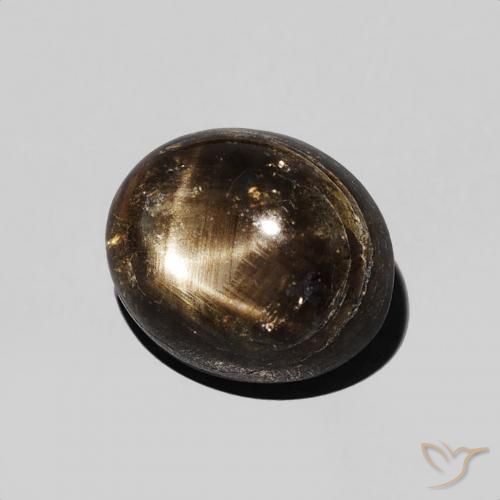 Zaffiro stellato Nero naturale da 2.74 ct, Ovale, Opaco
