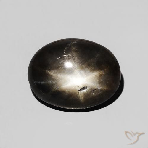 2.26ct Naturale Nero Zaffiro stellato, Ovale, Opaco