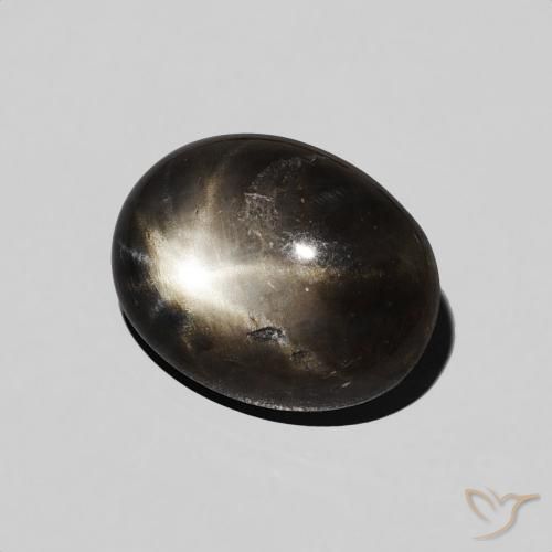 Zaffiro stellato Nero naturale da 2.26 ct, Ovale, Opaco