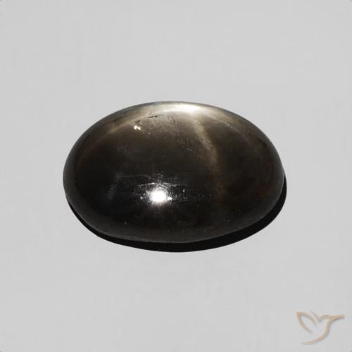 Zaffiro stellato Nero naturale da 2.26 ct, Ovale, Opaco