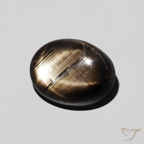 Zaffiro stellato Nero naturale da 2.97 ct, Ovale, Opaco
