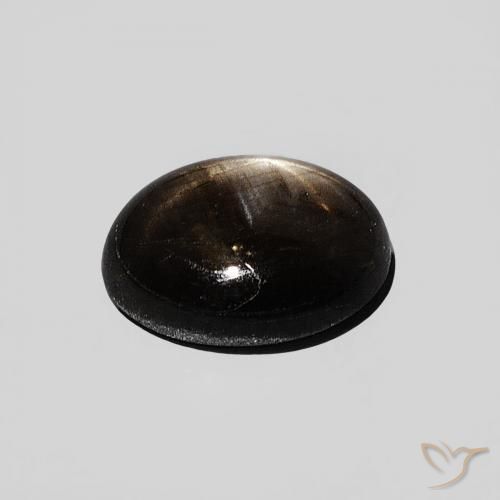 Zaffiro stellato Nero naturale da 1.29 ct, Ovale, Opaco