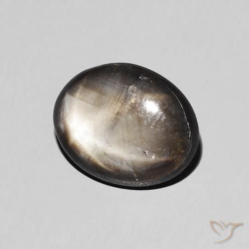 Zaffiro stellato Nero naturale da 1.98 ct, Ovale, Opaco