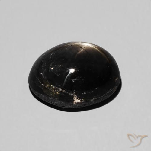 Zaffiro stellato Nero naturale da 3.50 ct, Ovale, Opaco