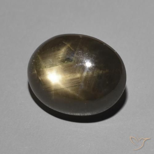 Zaffiro stellato Nero naturale da 5.97 ct, Ovale, Opaco
