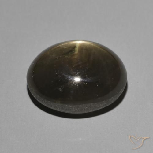 Zaffiro stellato Nero naturale da 5.97 ct, Ovale, Opaco