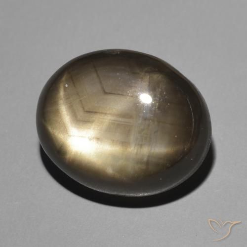 Zaffiro stellato Nero naturale da 7.80 ct, Ovale, Opaco