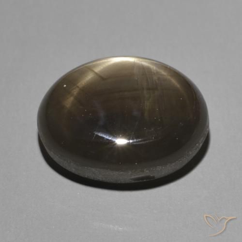 Zaffiro stellato Nero naturale da 7.80 ct, Ovale, Opaco
