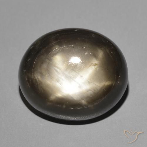 Zaffiro stellato Nero naturale da 8.65 ct, Ovale, Opaco
