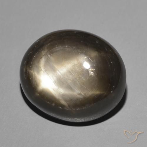 Zaffiro stellato Nero naturale da 8.65 ct, Ovale, Opaco