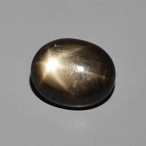 Zaffiro stellato Nero naturale da 7.64 ct, Ovale, Opaco
