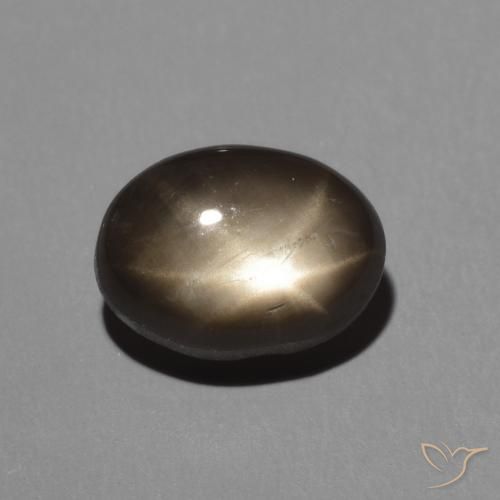 2.45ct Naturale Nero Zaffiro stellato, Ovale, Opaco