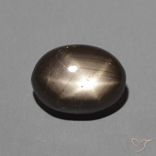 Zaffiro stellato Nero naturale da 2.88 ct, Ovale, Opaco