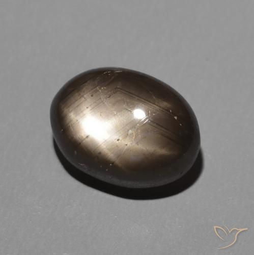 Zaffiro stellato Nero naturale da 2.88 ct, Ovale, Opaco