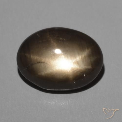 2.95ct Naturale Nero Zaffiro stellato, Ovale, Opaco