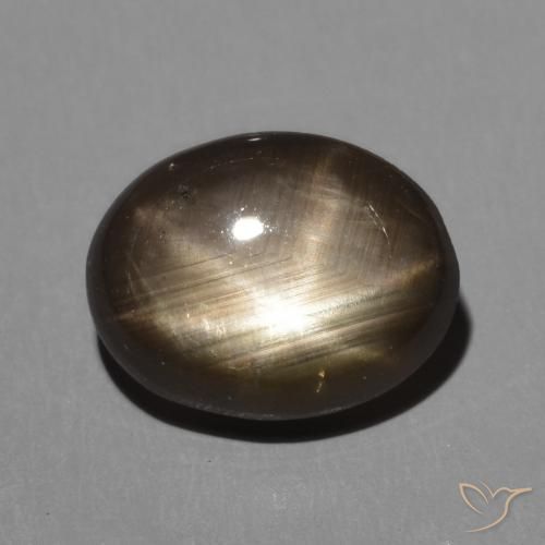 3.30ct Naturale Nero Zaffiro stellato, Ovale, Opaco