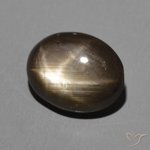 Zaffiro stellato Nero naturale da 3.30 ct, Ovale, Opaco