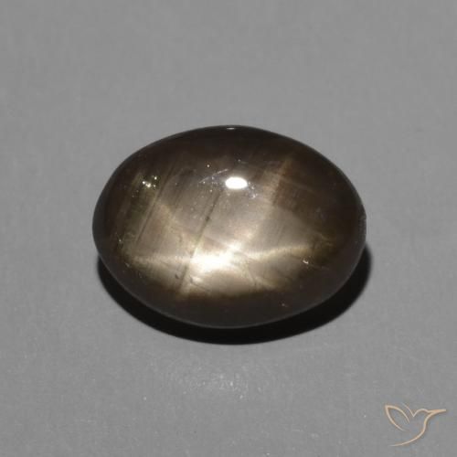 Zaffiro stellato Nero naturale da 2.03 ct, Taglio ovale, Opaco