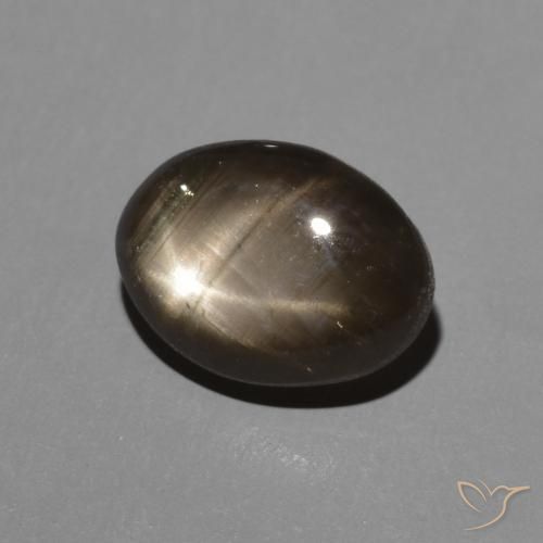 Zaffiro stellato Nero naturale da 2.03 ct, Taglio ovale, Opaco
