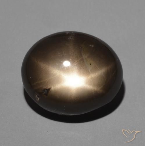 4.63ct Naturale Nero Zaffiro stellato, Ovale, Opaco