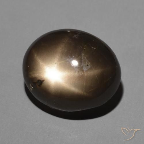 Zaffiro stellato Nero naturale da 4.63 ct, Ovale, Opaco
