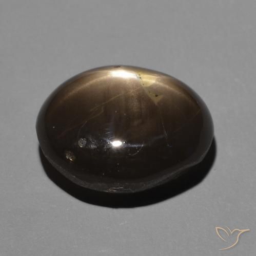 Zaffiro stellato Nero naturale da 4.63 ct, Ovale, Opaco