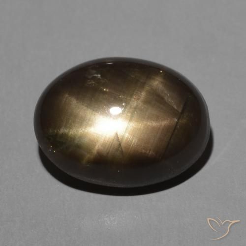 3.95ct Naturale Nero Zaffiro stellato, Ovale, Opaco