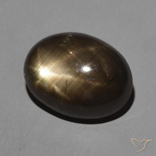 Zaffiro stellato Nero naturale da 3.95 ct, Ovale, Opaco