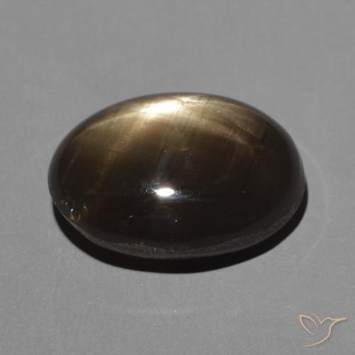 Zaffiro stellato Nero naturale da 3.95 ct, Ovale, Opaco