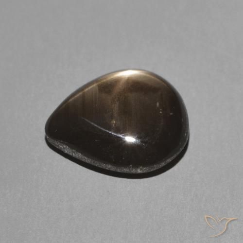 Zaffiro stellato Nero naturale da 2.19 ct, Forma a pera, Opaco