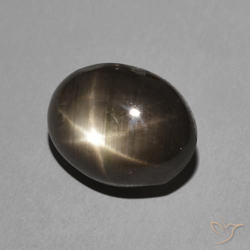 Zaffiro stellato Nero naturale da 3.50 ct, Ovale, Opaco