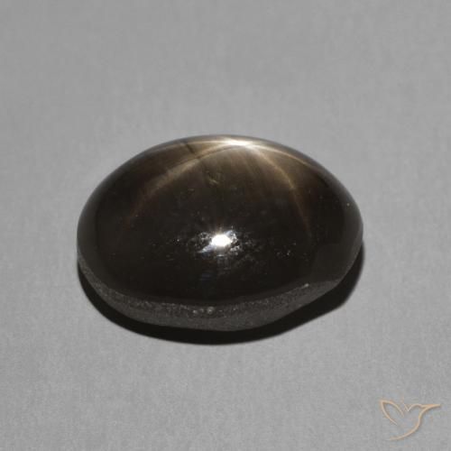 Zaffiro stellato Nero naturale da 3.50 ct, Ovale, Opaco