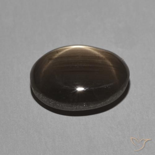 Zaffiro stellato Nero naturale da 3.26 ct, Ovale, Opaco