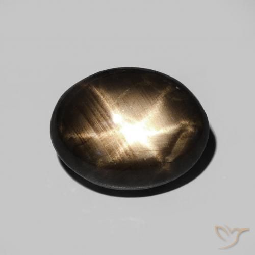 2.82ct Naturale Nero Zaffiro stellato, Ovale, Opaco
