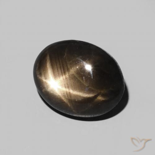 Zaffiro stellato Nero naturale da 2.82 ct, Ovale, Opaco
