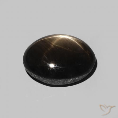 Zaffiro stellato Nero naturale da 2.82 ct, Ovale, Opaco