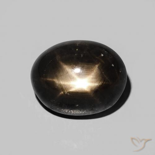 Zaffiro stellato Nero naturale da 5.81 ct, Ovale, Opaco