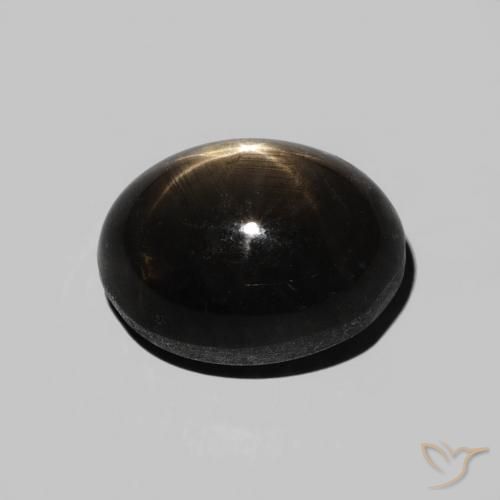 Zaffiro stellato Nero naturale da 5.81 ct, Ovale, Opaco