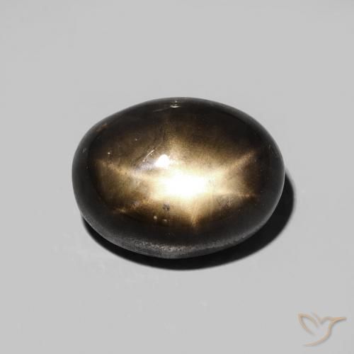 5.40ct Naturale Nero Zaffiro stellato, Ovale, Opaco