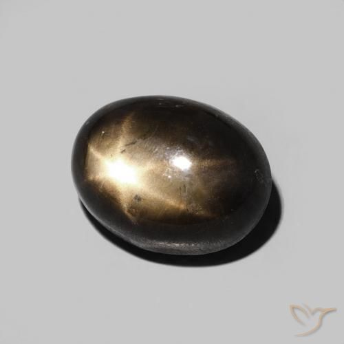 Zaffiro stellato Nero naturale da 5.40 ct, Ovale, Opaco