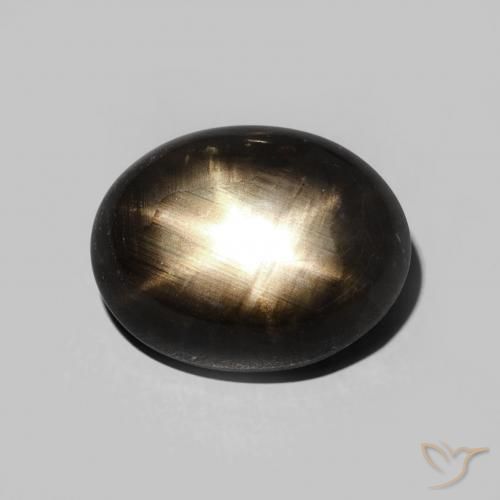 Zaffiro stellato Nero naturale da 5.70 ct, Ovale, Opaco
