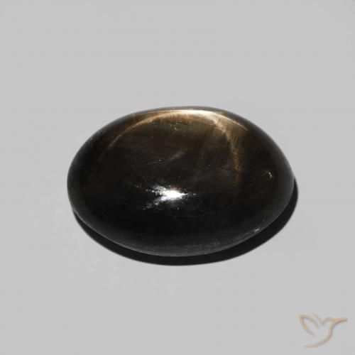 Zaffiro stellato Nero naturale da 5.70 ct, Ovale, Opaco
