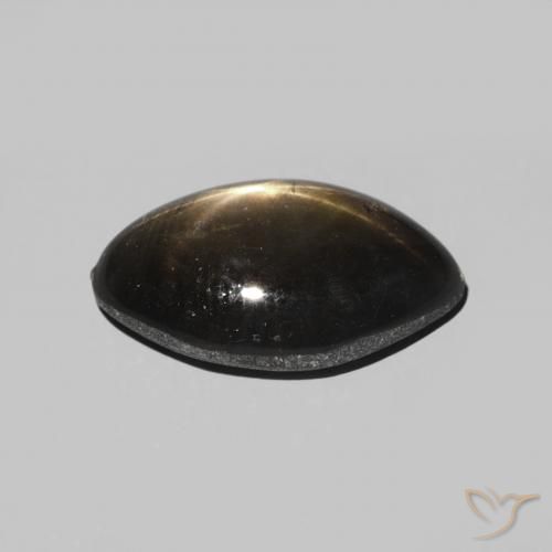Zaffiro stellato Nero naturale da 3.28 ct, Taglio marquise, Opaco